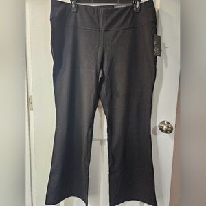 NWT Avenue Black Boot Leg Pima Cotton Pants, Size 22/24 A